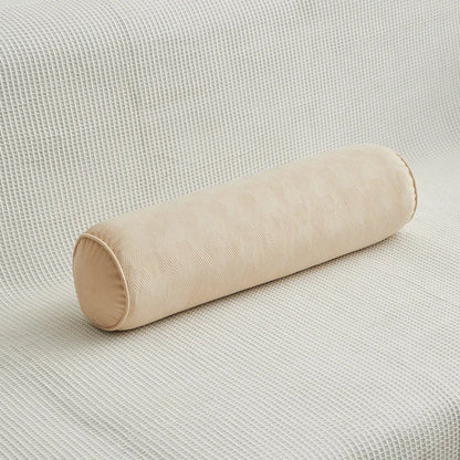 Round Bed Pillows Roll Cover Head Leg Back Lumber Support Light Travel Column Bolster Pillowcase Cylindrical Cushion Covers