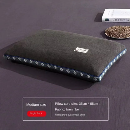 Buckwheat Hull Pillow Grain Pillow To Help Sleep Protect The Neck Pillow Side Back Stomach Sleeper Remedial Pillows Bedding 이불이불