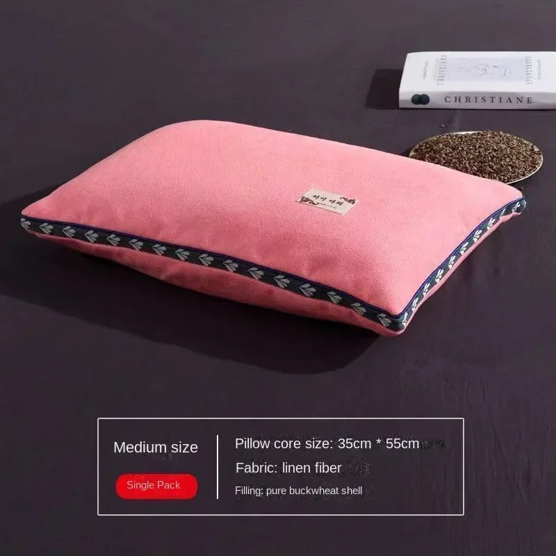 Buckwheat Hull Pillow Grain Pillow To Help Sleep Protect The Neck Pillow Side Back Stomach Sleeper Remedial Pillows Bedding 이불이불