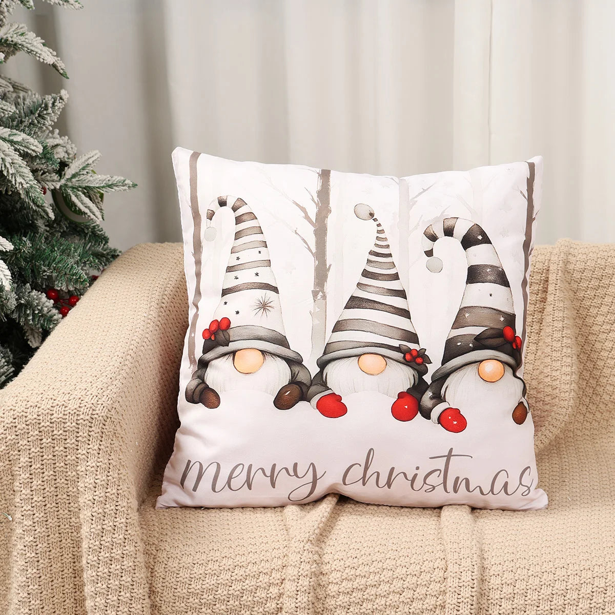 Christmas Faceless Doll Pillow Covers Christmas Decoration for Home 2025 Xmas Pillow Covers Navidad Natal New Year Gift 2026