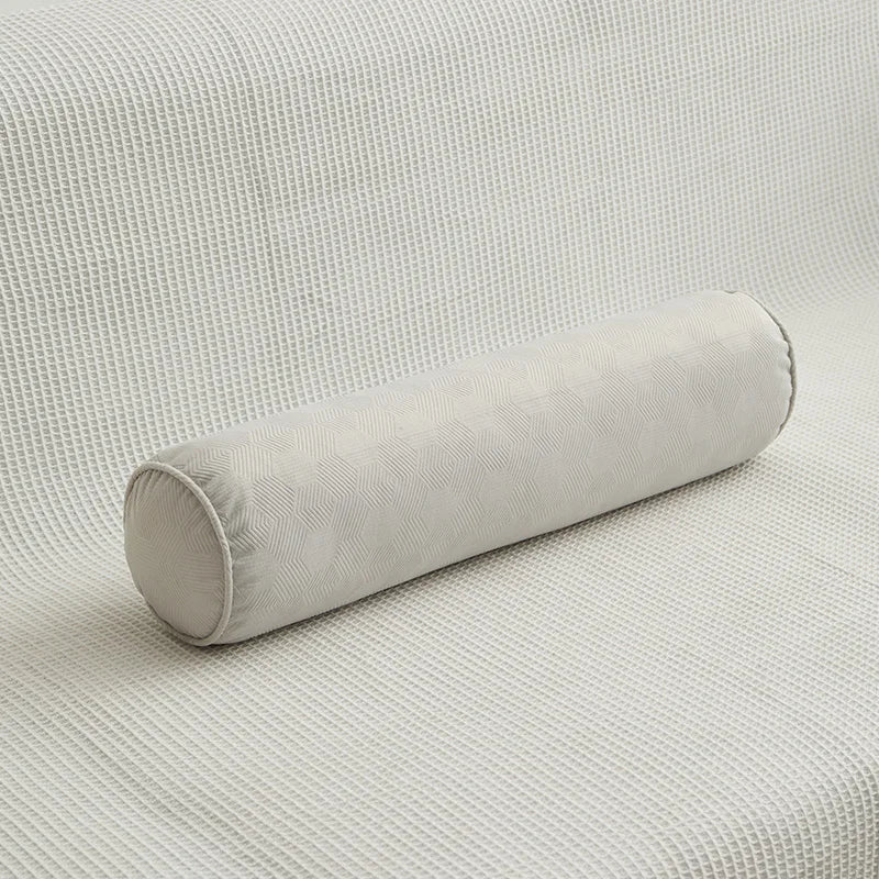 Round Bed Pillows Roll Cover Head Leg Back Lumber Support Light Travel Column Bolster Pillowcase Cylindrical Cushion Covers