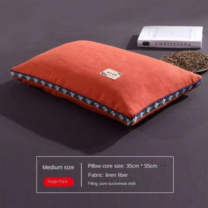 Buckwheat Hull Pillow Grain Pillow To Help Sleep Protect The Neck Pillow Side Back Stomach Sleeper Remedial Pillows Bedding 이불이불