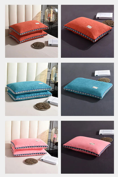 Buckwheat Hull Pillow Grain Pillow To Help Sleep Protect The Neck Pillow Side Back Stomach Sleeper Remedial Pillows Bedding 이불이불