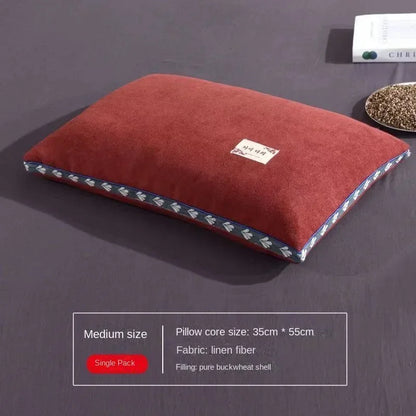 Buckwheat Hull Pillow Grain Pillow To Help Sleep Protect The Neck Pillow Side Back Stomach Sleeper Remedial Pillows Bedding 이불이불