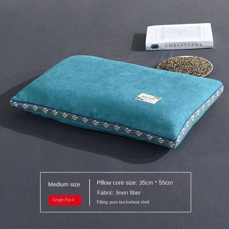Buckwheat Hull Pillow Grain Pillow To Help Sleep Protect The Neck Pillow Side Back Stomach Sleeper Remedial Pillows Bedding 이불이불