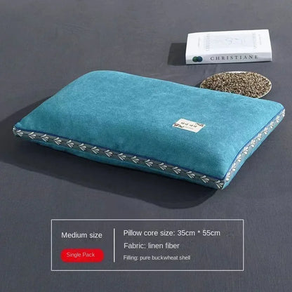 Buckwheat Hull Pillow Grain Pillow To Help Sleep Protect The Neck Pillow Side Back Stomach Sleeper Remedial Pillows Bedding 이불이불