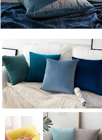 Pillowcase Decor Home Plaid Throw Pillow Cover for Living Room Sofa 30x50 Nordic Home Decoration Soft Velvet Cushion Covers