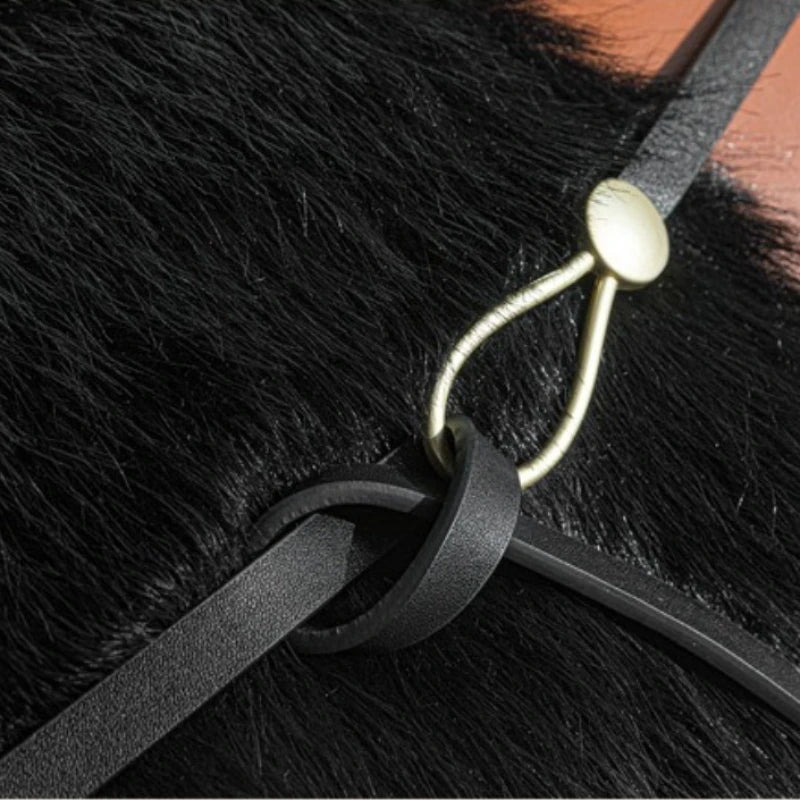 Premium Hotel Style Horsehair Pillow Cover Modern Decorative Black White Cushion Cover for Luxury Home Pillow Case Airbnb Decor