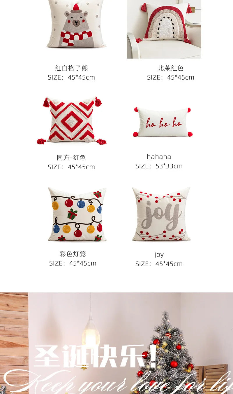 New Year, Christmas, Pillow, Plush, Autumn And Winter, Living Room, Sofa, Pillow, Model Room, Homestay, Cushion, Pillowcase