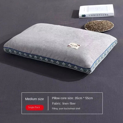 Buckwheat Hull Pillow Grain Pillow To Help Sleep Protect The Neck Pillow Side Back Stomach Sleeper Remedial Pillows Bedding 이불이불
