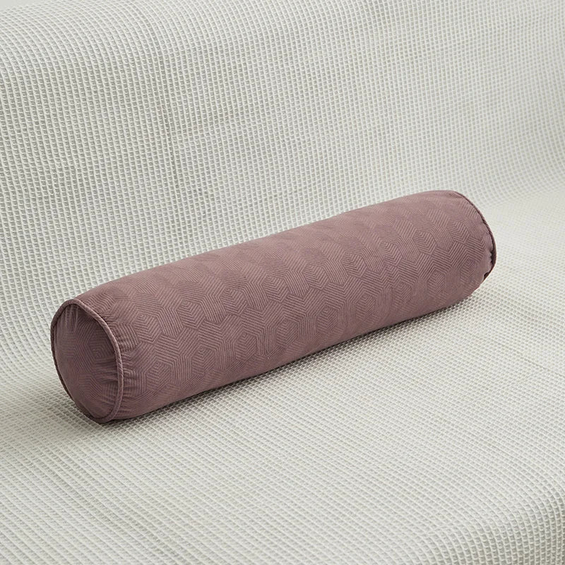 Round Bed Pillows Roll Cover Head Leg Back Lumber Support Light Travel Column Bolster Pillowcase Cylindrical Cushion Covers