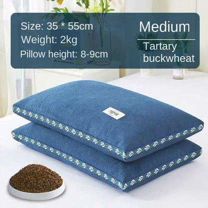Buckwheat Hull Pillow Grain Pillow To Help Sleep Protect The Neck Pillow Side Back Stomach Sleeper Remedial Pillows Bedding 이불이불
